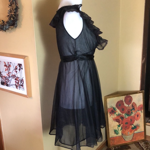 VINTAGE 60’s MOVIESTAR brand Size 36 Wicked Sexy BabyDoll Transparent Pleats USA - Picture 4 of 16